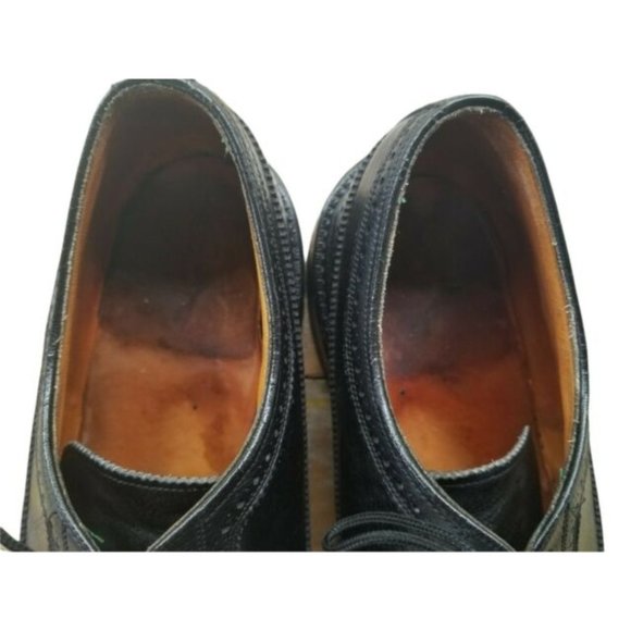 VTG FLORSHEIM ROYAL IMPERIAL Men\'s V-Cleat Black Wing Tips Size 9.5 D Medium main image 7